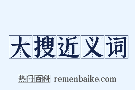 大搜近义词是什么意思的图片
